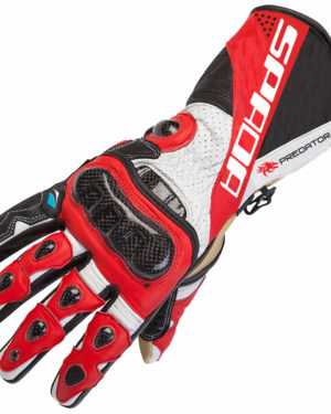 Spada Leather Gloves Predator II Black/Red - Size X Large