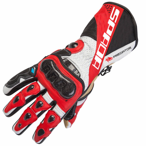 Spada Leather Gloves Predator II Black/Red - Size X Large