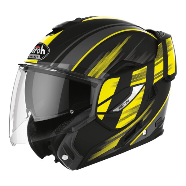 2020 Airoh Rev19 Flip Helmet - Ikon Yellow Matt - L