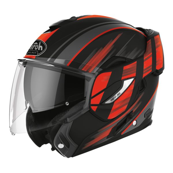 2020 Airoh Rev19 Flip Helmet - Ikon Orange Matt - M