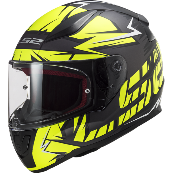 LS2 FF353 RAPID CROMO MATT BLACK HI VIS YELLOW L