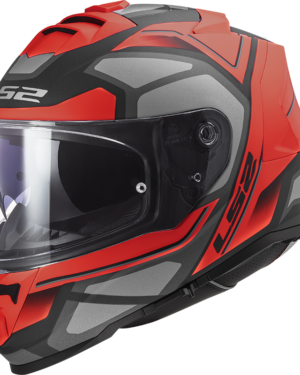 LS2 FF800 STORM FASTER MATT RED TITANIUM L