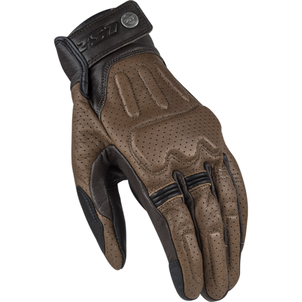 LS2 RUST MAN GLOVES BROWN LEATHER M