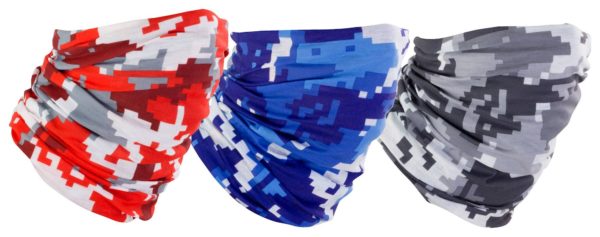 Bike It Neck Tube Triple Pack With Urban Digi Camo Designs