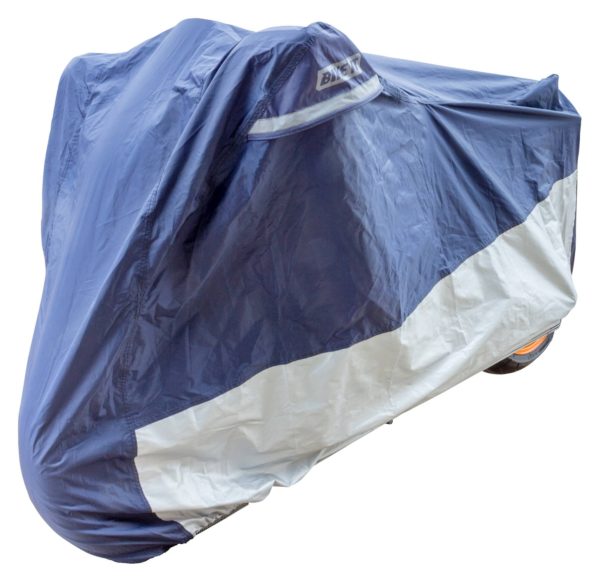 Bike It Deluxe Heavy Duty Rain Cover - Blue/Silver - Large Fits 750-1000cc