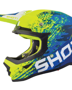 Shot Furious MX Helmet Counter Blue Neon Yellow Matt - Xtra Small