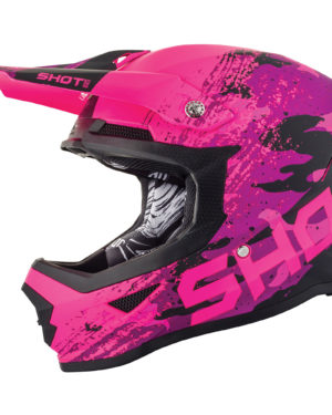 Shot Youth Furious MX Helmet Counter Pink Gloss - Kids Large