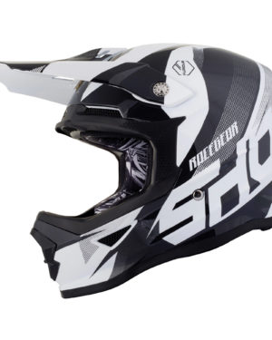 Shot Youth Furious MX Helmet Ultimate Black & White - Kids Large