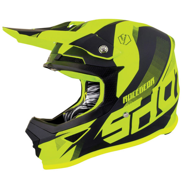 Shot Youth Furious MX Helmet Ultimate Neon Yellow - Kids Small