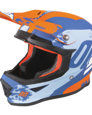 2020 Shot Furious MX Helmet Adult - Shadow Blue Orange Matt - Small