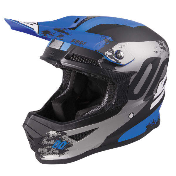 2020 Shot Furious MX Helmet Adult - Shadow Blue Matt - Medium