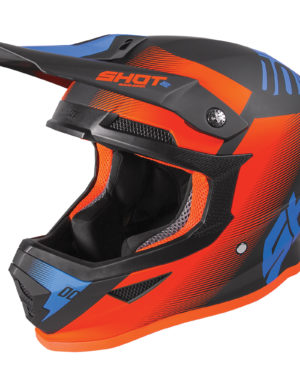 2020 Shot Furious MX Helmet Adult - Trust Black Blue Neon Orange Matt - S