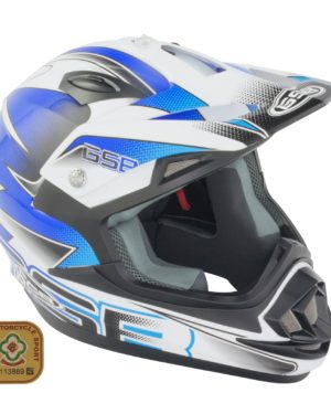 GSB XP-14B Adult MX Off Road Helmet Graphic Blue Gloss - Medium