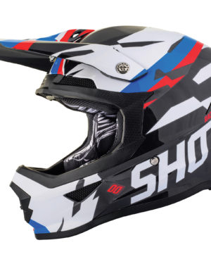 Shot Furious MX Helmet Score Black Blue Red Gloss - M