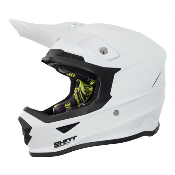 Shot Furious MX Helmet Solid White Gloss - L